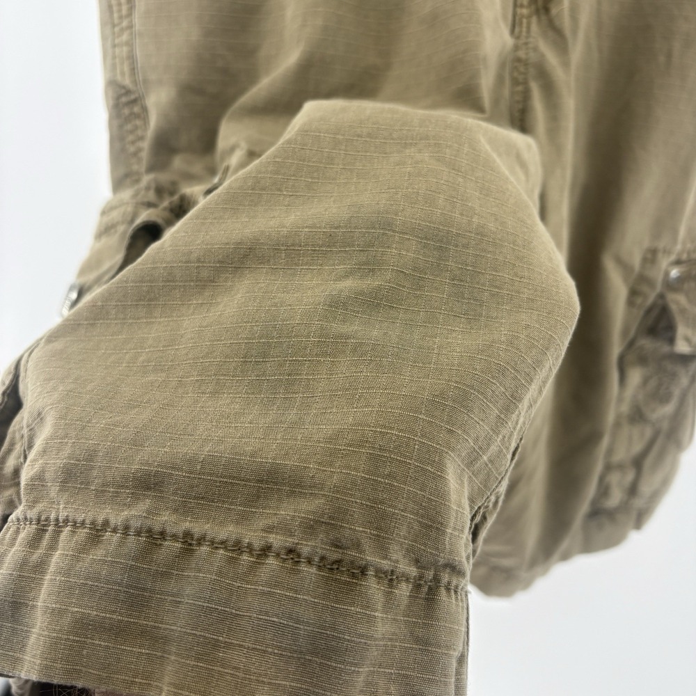 Affliction Black Premium Cargo Shorts Brown Ripstop Y2K Grunge Utility Men 38 - Picture 6 of 13